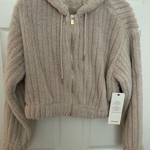 Cozy Beige Hooded Jacket